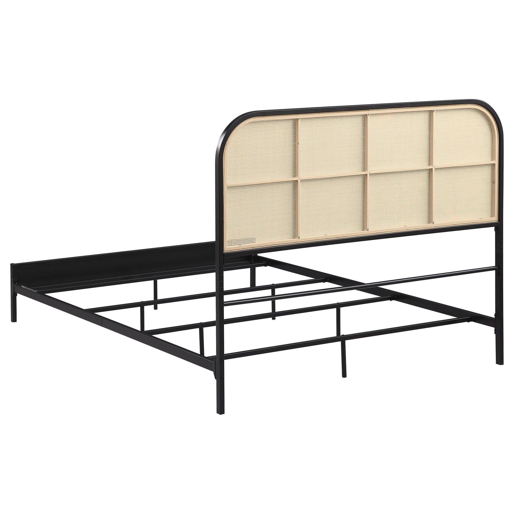 Amherst Radio Weave Rattan Metal Full Bed Black