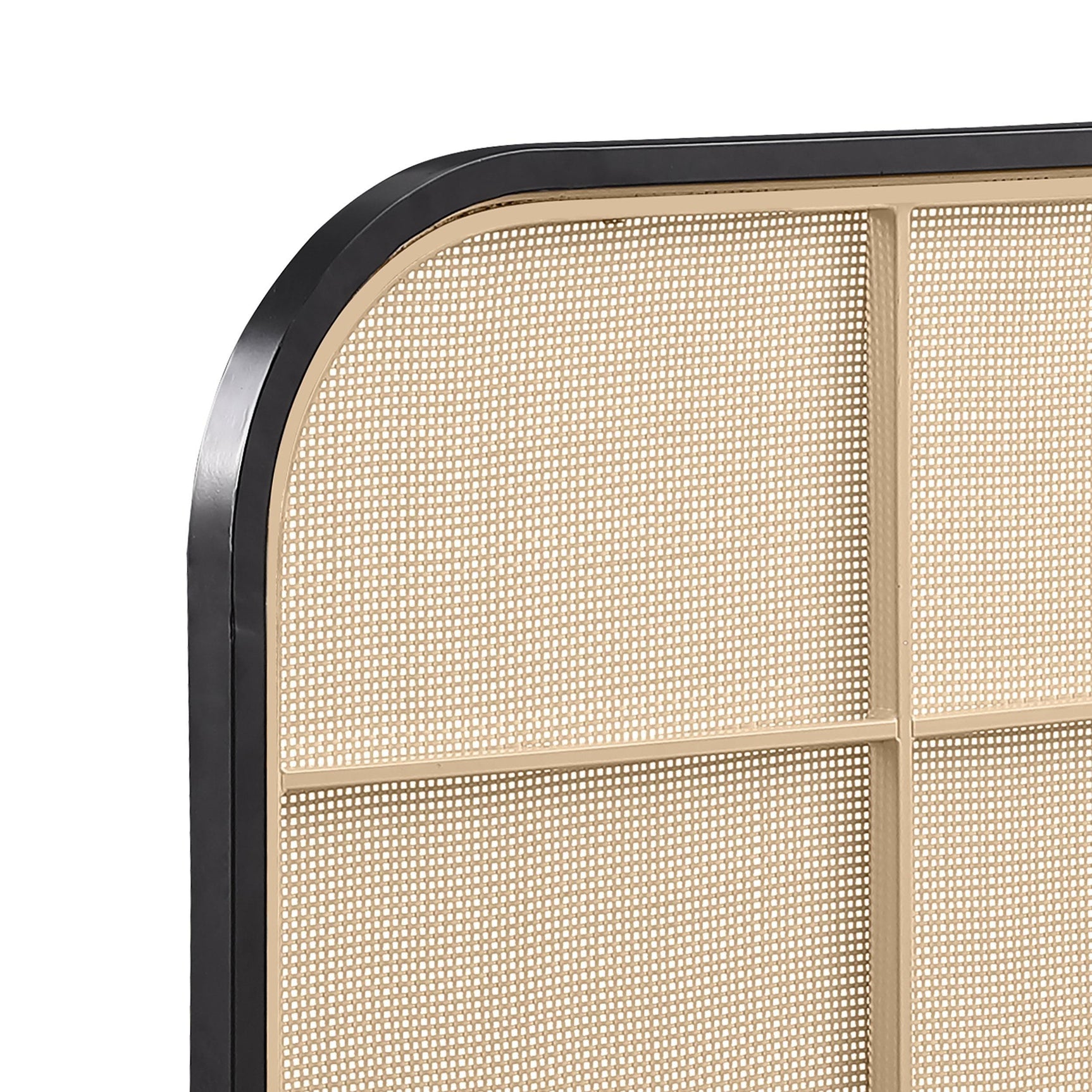 Amherst Radio Weave Rattan Metal Full Bed Black