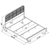 Amherst Radio Weave Rattan Metal King Bed Black