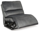 Clonmel Charcoal Velvet 5-Piece Reclining Sectional