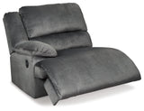 Clonmel Charcoal Velvet 5-Piece Reclining Sectional