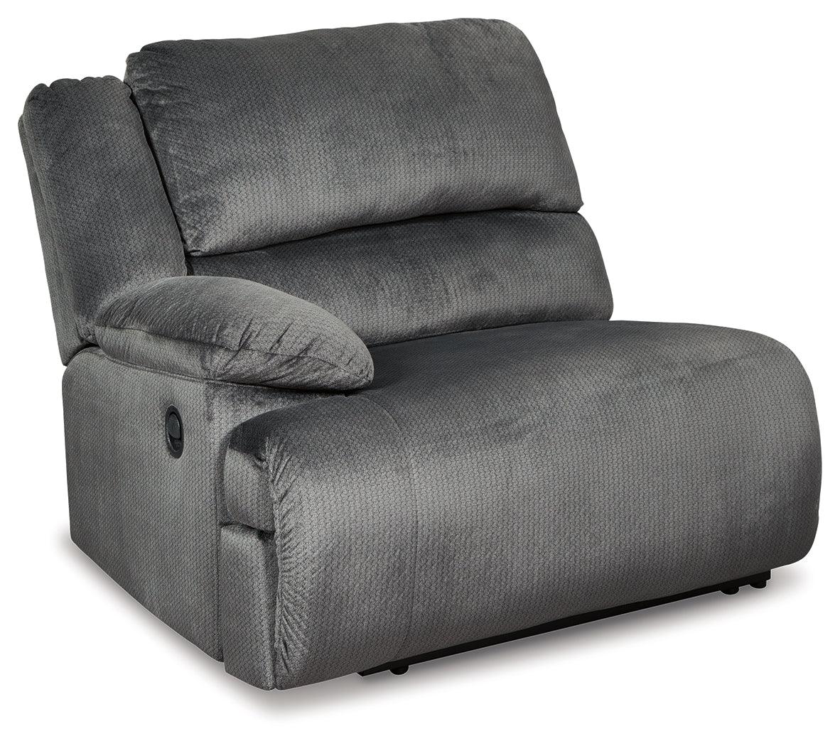 Clonmel Charcoal Velvet 5-Piece Reclining Sectional