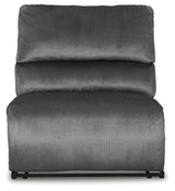 Clonmel Charcoal Velvet 5-Piece Reclining Sectional