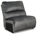 Clonmel Charcoal Velvet 5-Piece Reclining Sectional