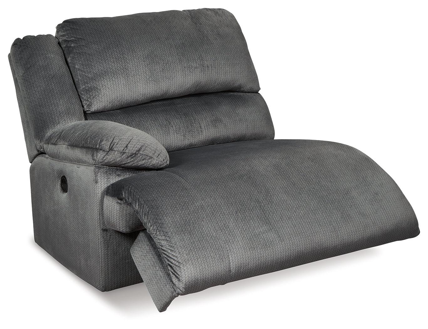 Clonmel Charcoal Velvet 5-Piece Reclining Sectional