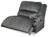 Clonmel Charcoal Velvet 5-Piece Reclining Sectional