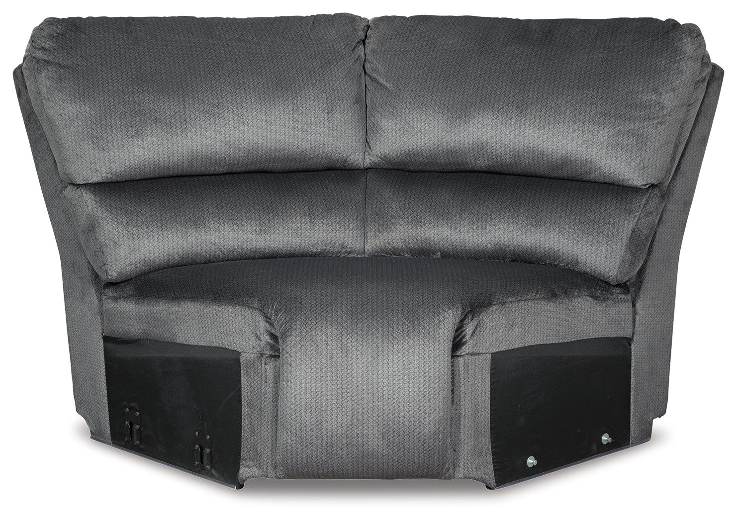 Clonmel Charcoal Velvet 6-Piece Reclining Sectional