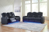 Fyne-dyme Sapphire Sofa And Loveseat