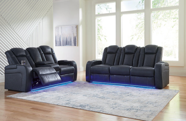 Fyne-dyme Sapphire Sofa And Loveseat