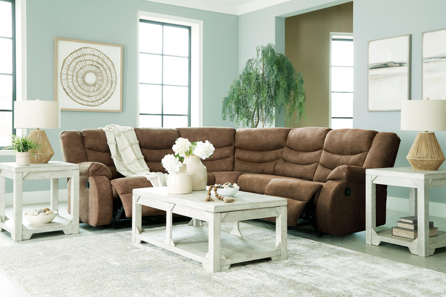 Partymate Brindle 2-Piece Reclining Sectional 36902S2 - Ella Furniture
