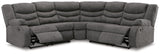 Partymate Slate 2-Piece Reclining Sectional - Ella Furniture