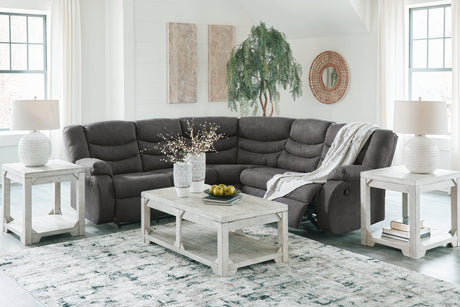 Partymate Slate 2-Piece Reclining Sectional - Ella Furniture