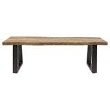 Selwyn Live Edge Solid Wood Dining Bench Light Sheesham — product image 3