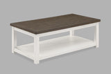Dakota Modern Chalk Brown/White 3-Piece Coffee Table Set, Contemporary Style, Wood And MDF - Ella Furniture
