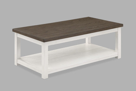 Dakota Modern Chalk Brown/White 3-Piece Coffee Table Set, Contemporary Style, Wood And MDF - Ella Furniture
