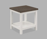 Dakota Modern Chalk Brown/White 3-Piece Coffee Table Set, Contemporary Style, Wood And MDF - Ella Furniture