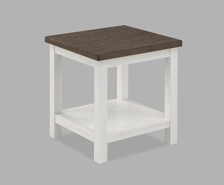 Dakota Modern Chalk Brown/White 3-Piece Coffee Table Set, Contemporary Style, Wood And MDF - Ella Furniture