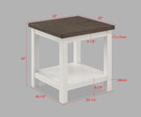 Dakota Modern Chalk Brown/White 3-Piece Coffee Table Set, Contemporary Style, Wood And MDF - Ella Furniture