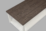 Dakota Modern Chalk Brown/White 3-Piece Coffee Table Set, Contemporary Style, Wood And MDF - Ella Furniture