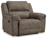 Laresview Fossil Faux Leather Oversized Recliner