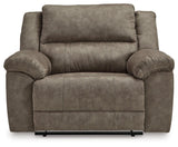 Laresview Fossil Faux Leather Oversized Recliner