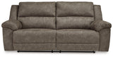 Laresview Fossil Faux Leather Reclining Sofa
