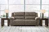 Laresview Fossil Faux Leather Reclining Sofa