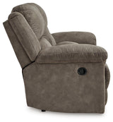 Laresview Fossil Faux Leather Reclining Loveseat with Console