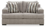 Lofwood Fossil Chenille Loveseat — front view