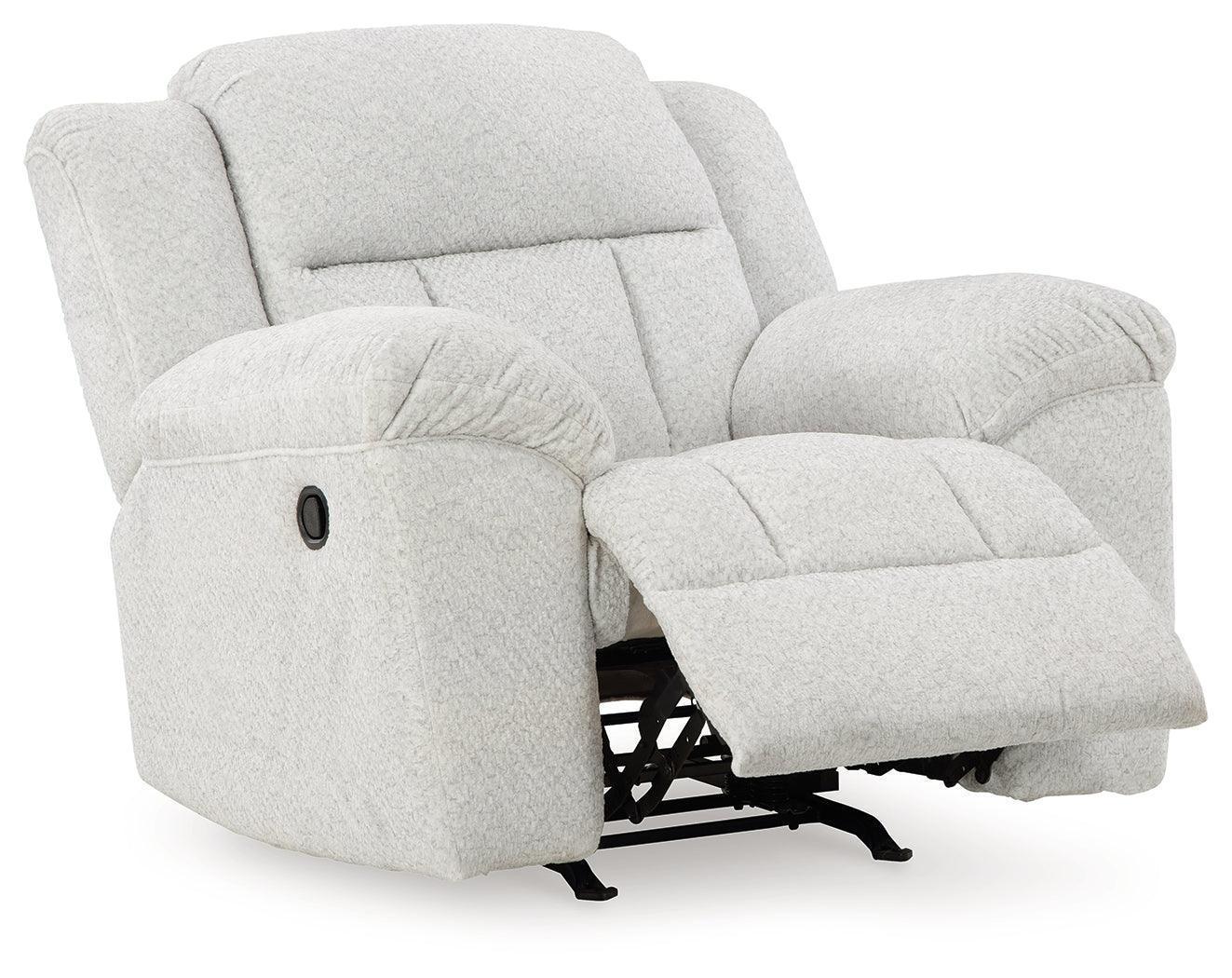 Frohn Snow Chenille Recliner