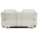 Rojas Dual Power Reclining Loveseat with Bluetooth Speakers Greige — product image 6