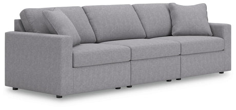 Modmax Granite Performance Fabric 3-Piece Sectional — angled view