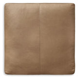 Bandon Toffee Leather Oversized Accent Ottoman