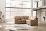 Bandon Toffee Leather 2-Piece Sectional