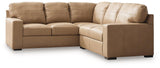 Bandon Toffee Leather 2-Piece Sectional
