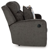 Kanlow Dusk Chenille Reclining Loveseat with Console