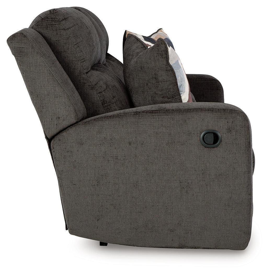 Kanlow Dusk Chenille Reclining Loveseat with Console
