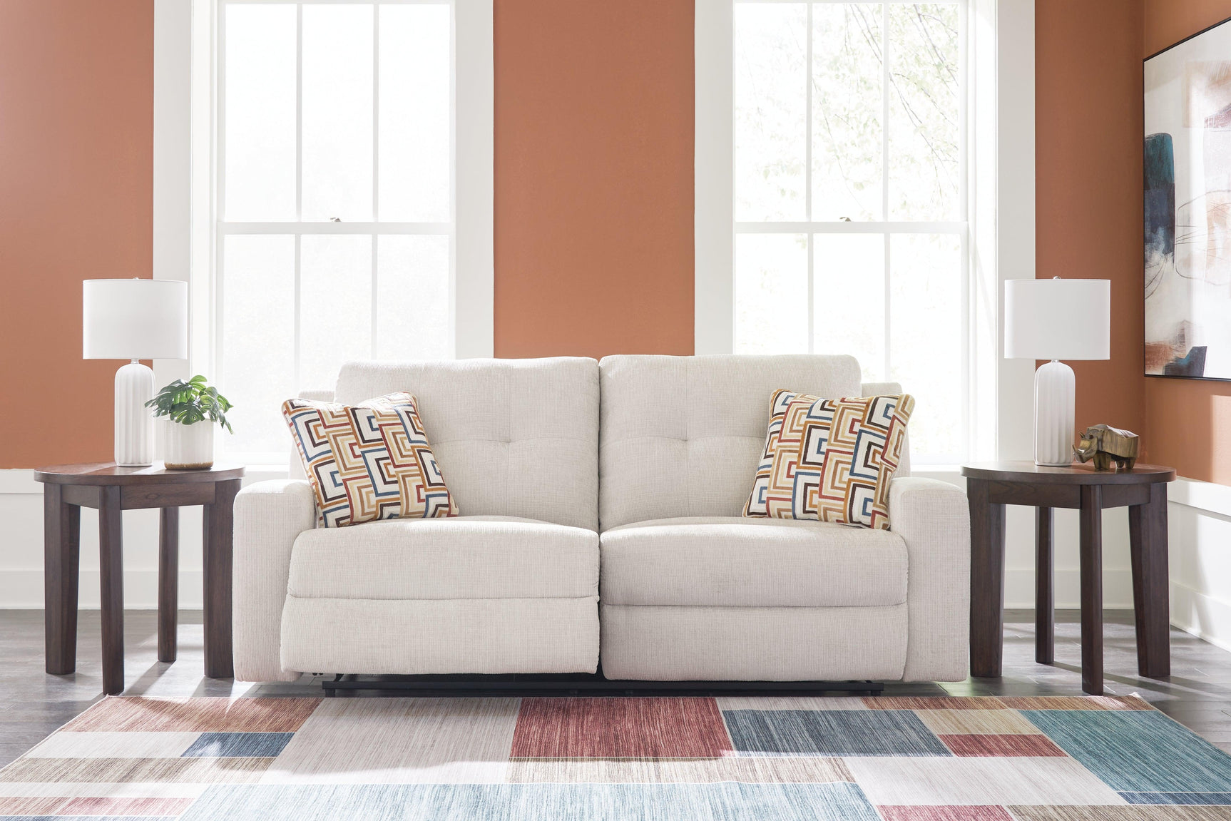 Danum Stone Chenille Reclining Sofa
