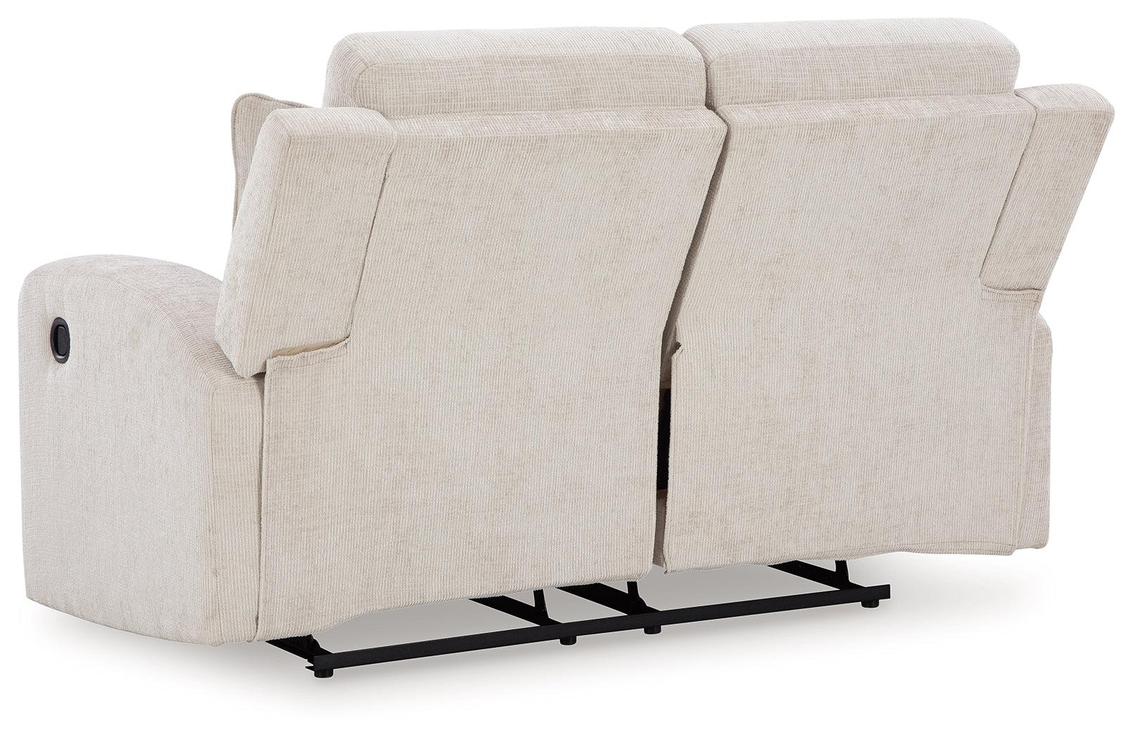 Danum Stone Chenille Reclining Loveseat