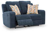 Danum Ink Chenille Reclining Loveseat