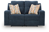 Danum Ink Chenille Reclining Loveseat