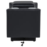 Madden Faux Leather Bluetooth Audio Console with Power Outlet Black — product image 7