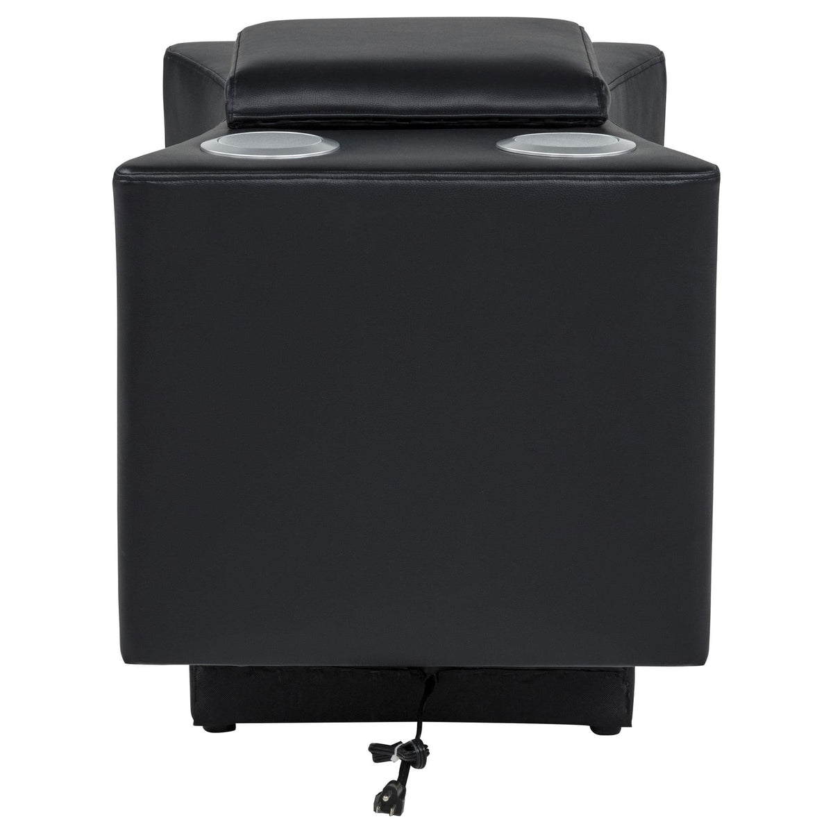 Madden Faux Leather Bluetooth Audio Console with Power Outlet Black — product image 7