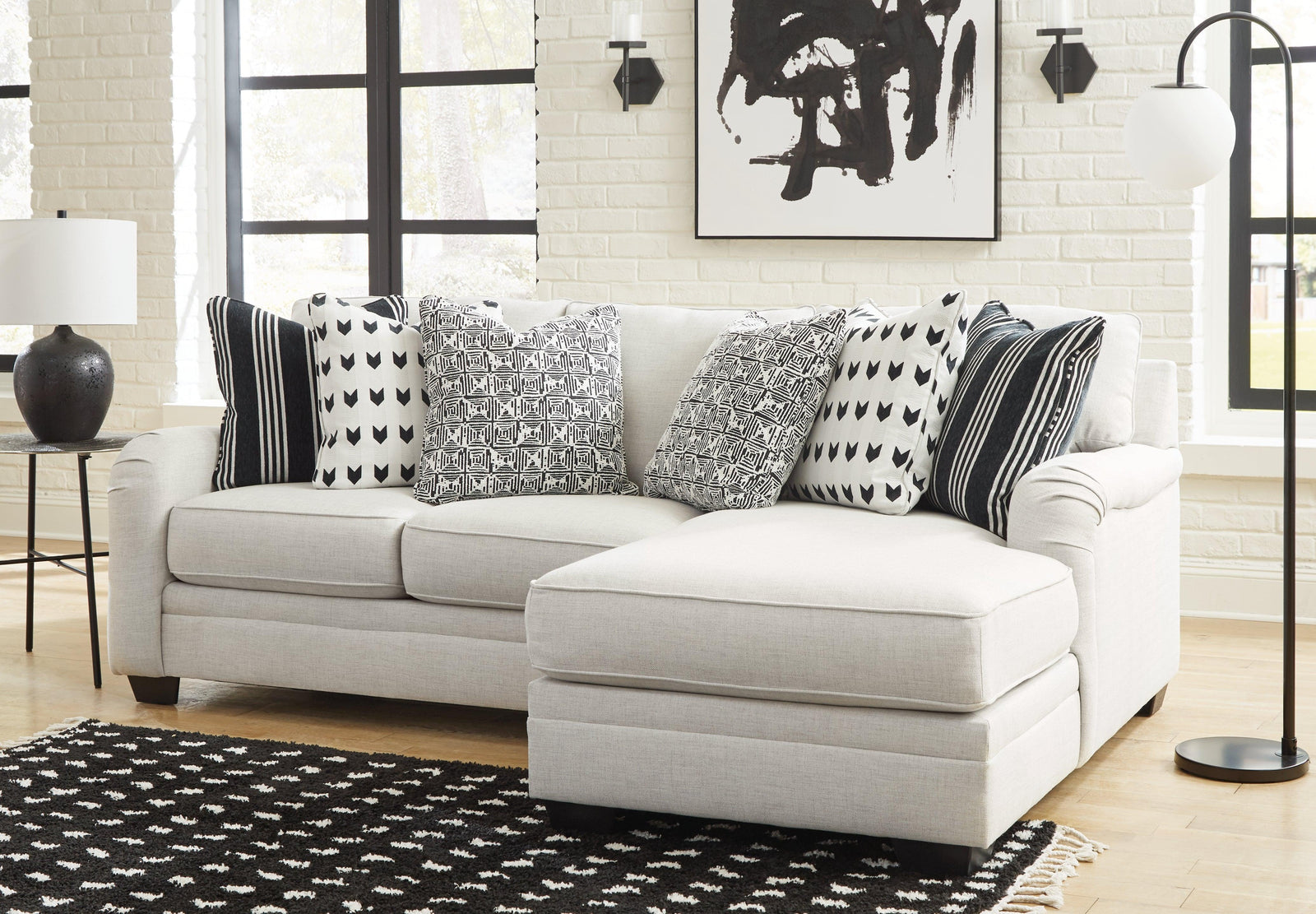 Huntsworth Dove Gray 2-Piece Sectional With Chaise 39702S2 - Ella Furniture