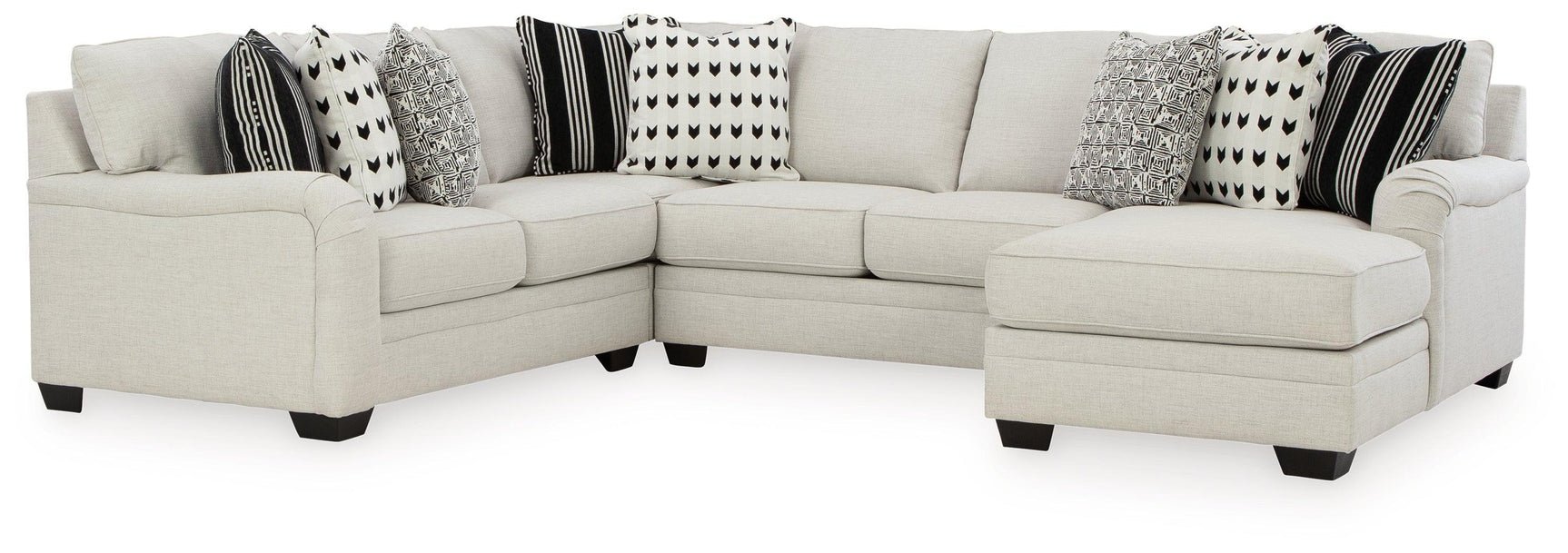 Huntsworth Dove Gray 4-Piece Sectional With Chaise 39702S4 - Ella Furniture