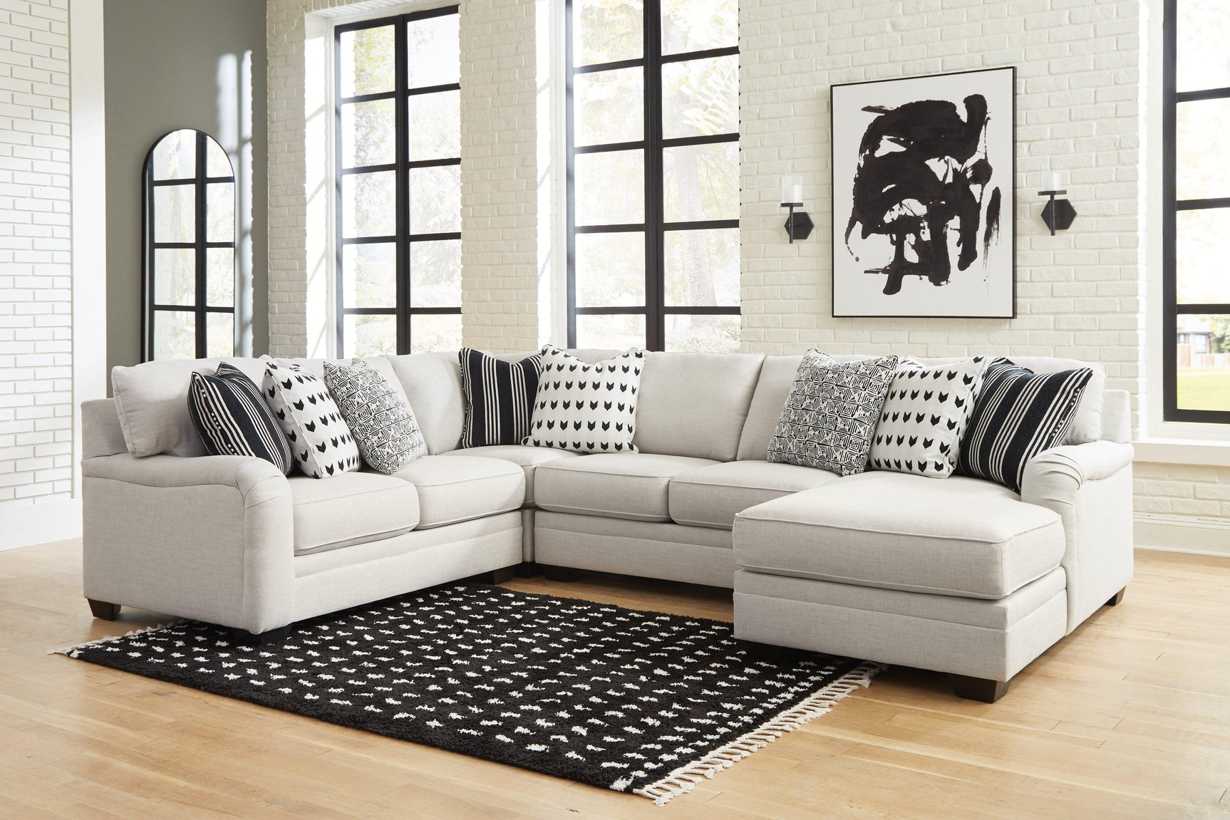 Huntsworth Dove Gray 4-Piece Sectional With Chaise 39702S4 - Ella Furniture