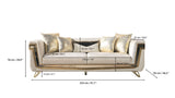 Belly Ivory Velvet Sofa 92" & Loveseat 76"