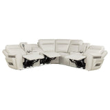 Rojas 3-Piece Dual Power L-Shaped Sectional Sofa with Bluetooth Greige — product image 3