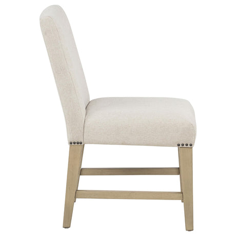 Naser Parsons Side Chair Set of 2 in Beige and Light Oak — product image 10