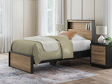 Kozmour Black/Brown Twin Bookcase Complete Bed Frame — product view